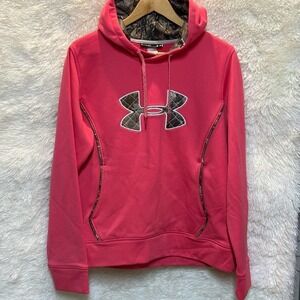 Under Armour | Camo Logo Hoodie Sweater | Pink | XL